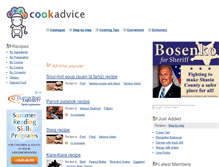 Tablet Screenshot of cookadvice.com